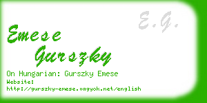 emese gurszky business card
